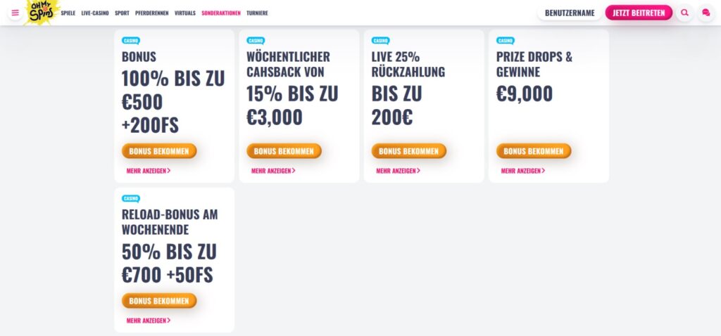 OhMySpins 3 ohmyspins casino bonus