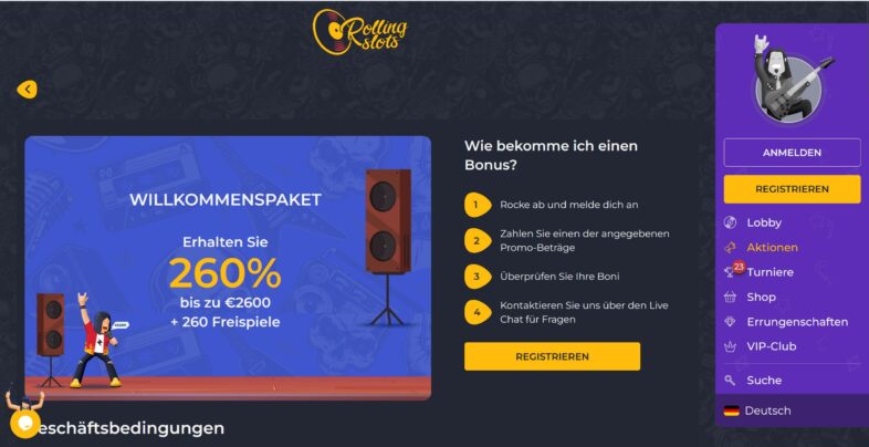 RollingSlots 4 rolling slots bonus