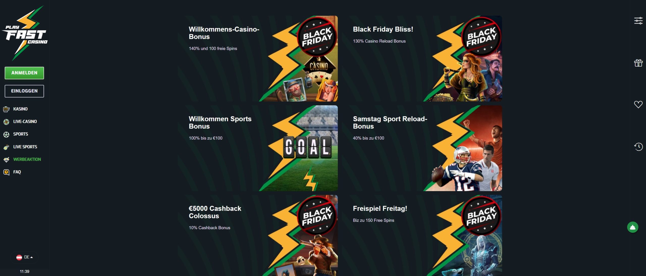 PlayFastCasino 3 play fast bonus