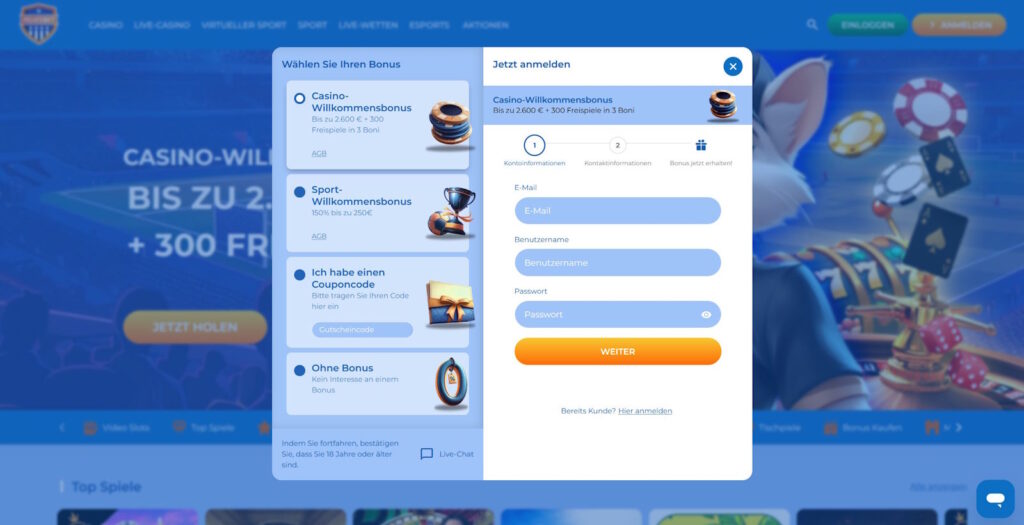 FeliceBet Registrieren