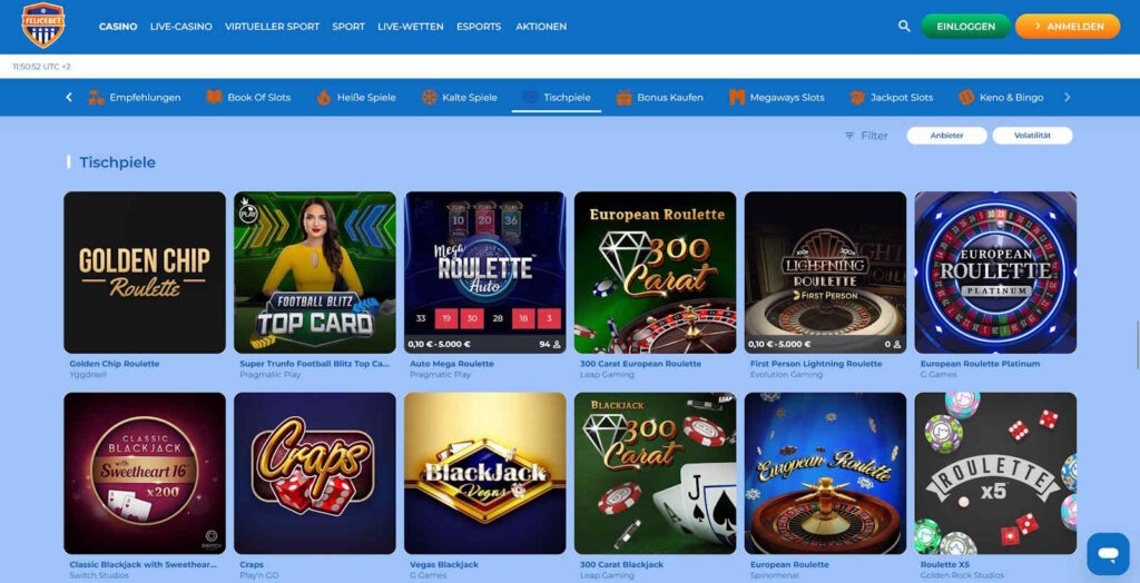 FeliceBet Tischspiele
