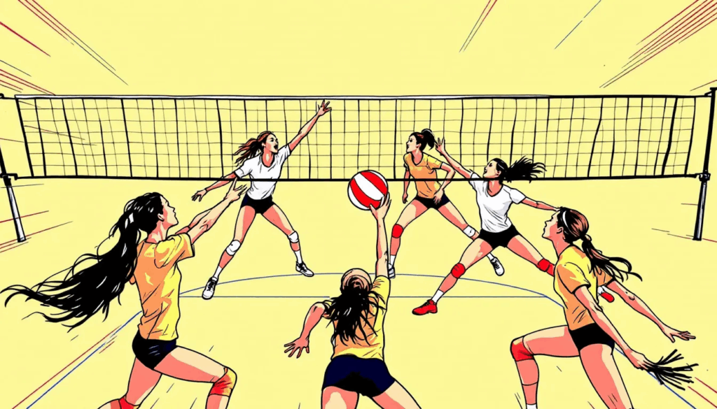 Grundaufstellung im Volleyball