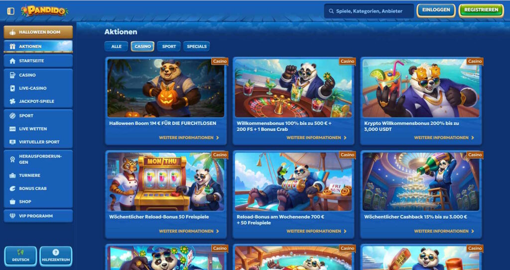 Pandido Bonusauswahl