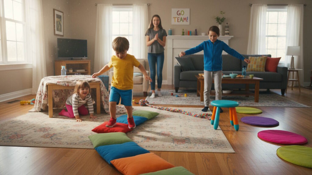 Spiele mit Kindern für drinnen: Über 50 kreative Indoorspiele für zuhause 3 Hindernisparcour als Indoorspiel