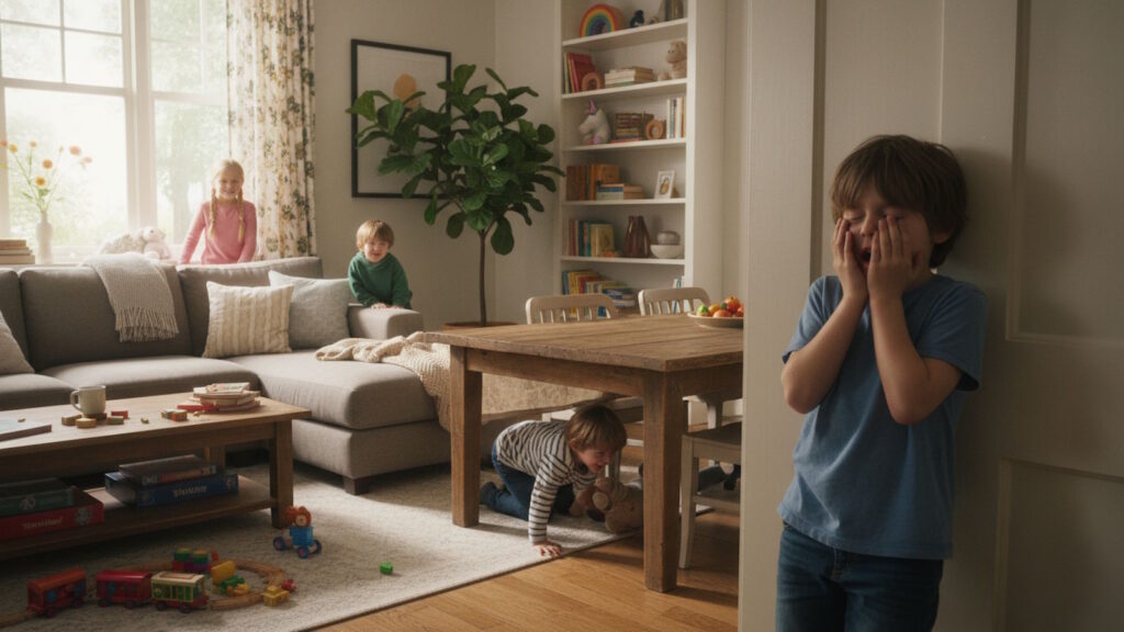 Spiele mit Kindern für drinnen: Über 50 kreative Indoorspiele für zuhause 5 Verstecken spielen als Indoorspiel