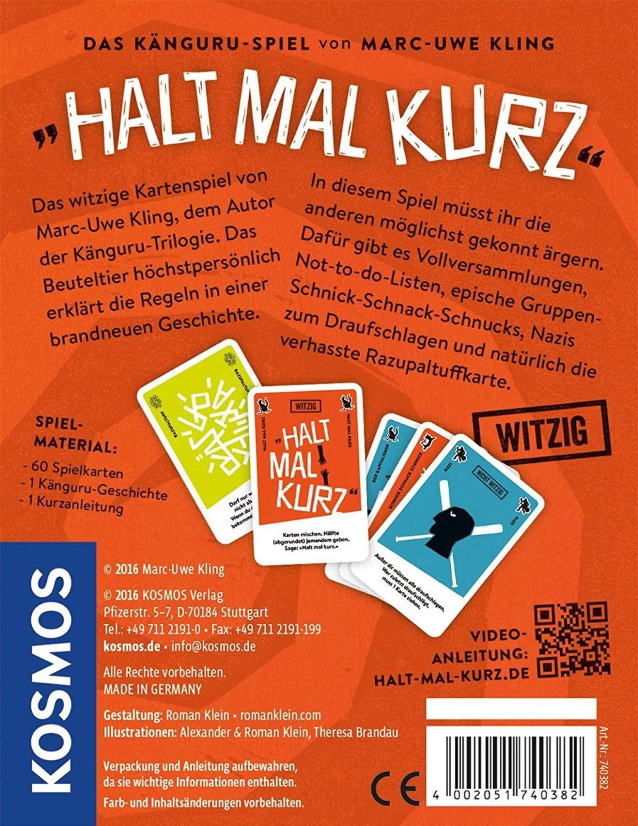 Halt Mal Kurz Spielanleitung - PDF Download